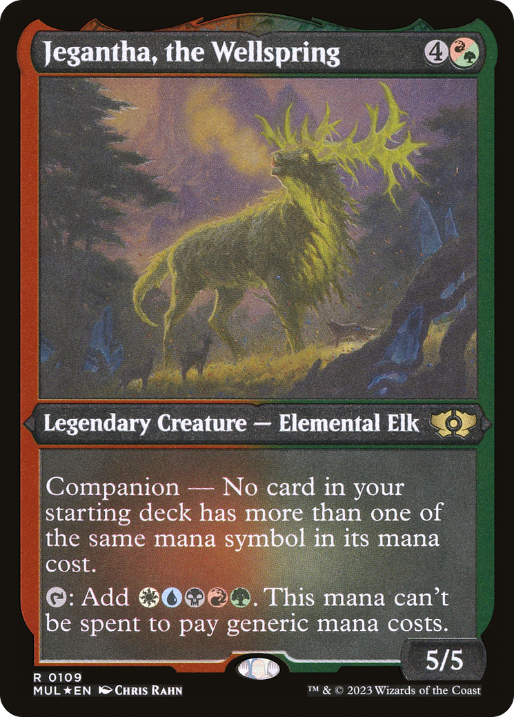 Jegantha, the Wellspring (Foil Etched) (MUL-109) - Multiverse Legends: (companion) Foil