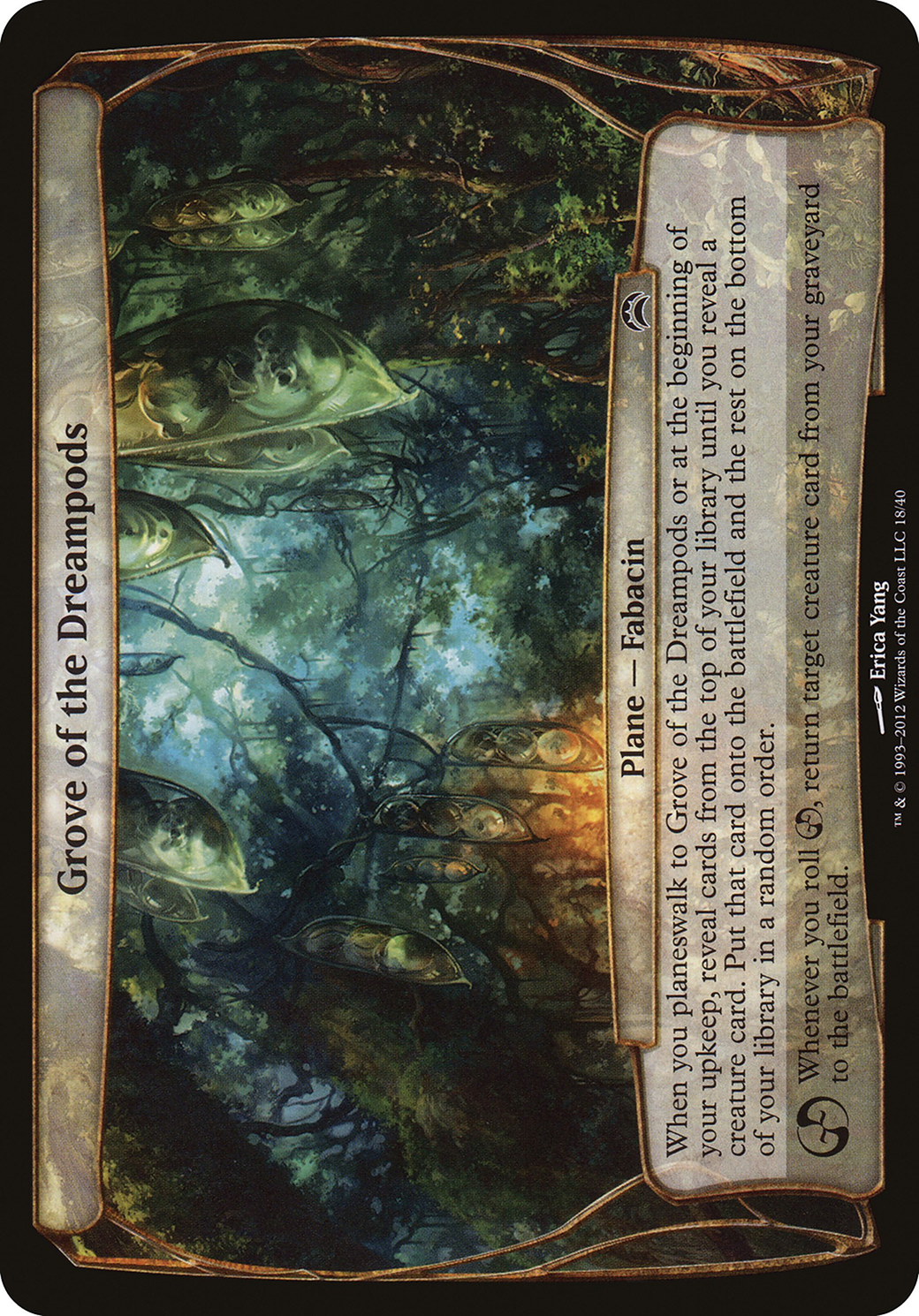 Grove of the Dreampods (Planechase 2012) (OVER-018) - Planechase 2012 Planes Foil