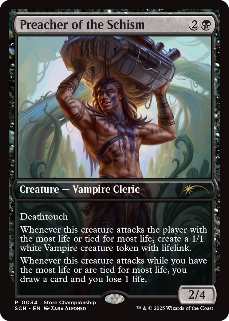 Preacher of the Schism (GAME-034) - Store Championships Foil