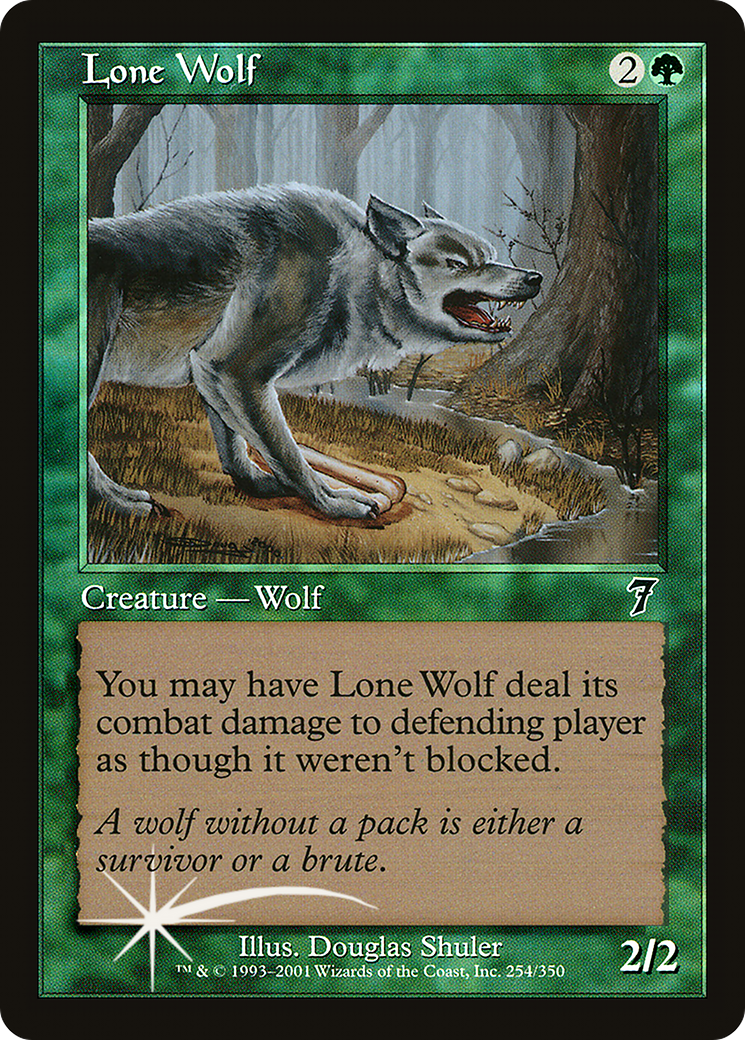 Lone Wolf (7ED-254) - 7th Edition Foil