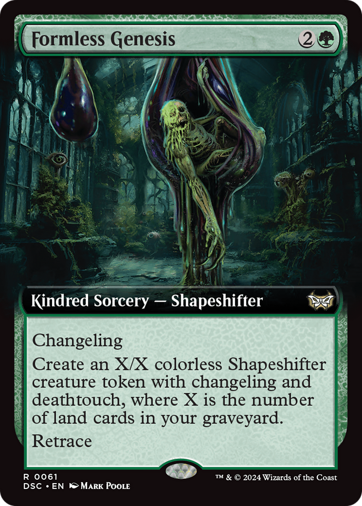 Formless Genesis (Extended Art) (DSC-061) - Duskmourn: House of Horror Commander: (Extended Art)