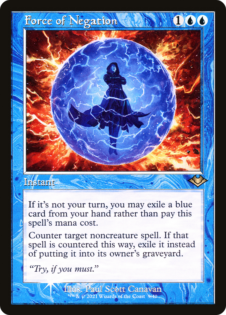 Force of Negation (MH1-009) - Modern Horizons 1 Timeshifts Etched Foil
