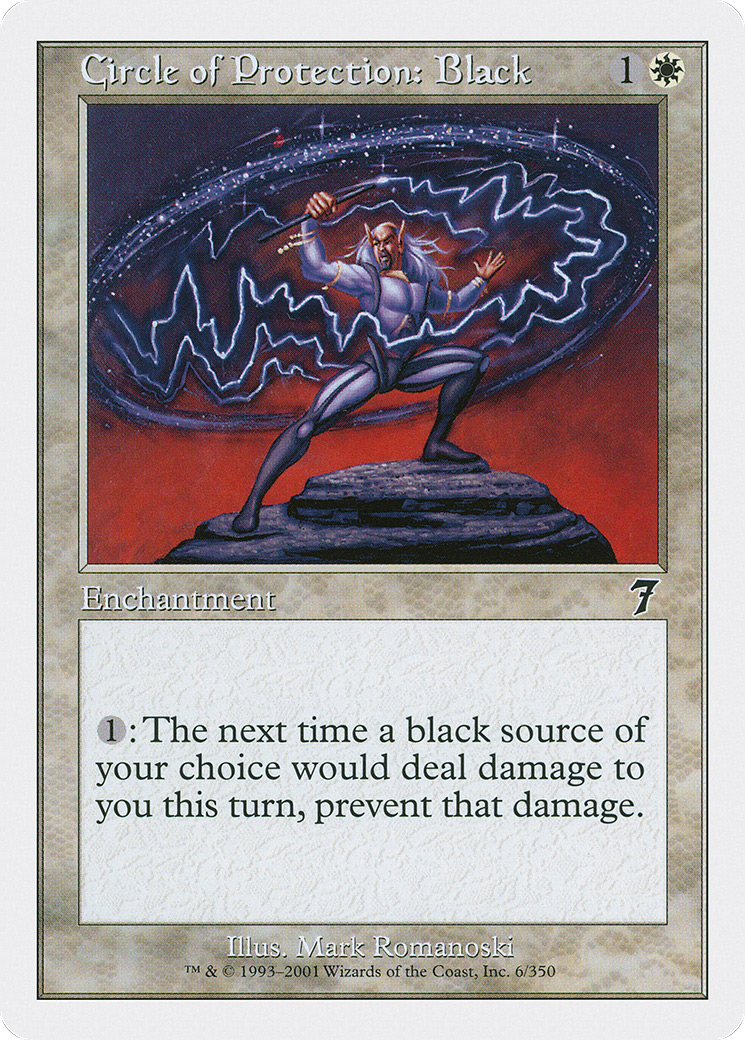Circle of Protection: Black (7ED-006) - 7th Edition Foil