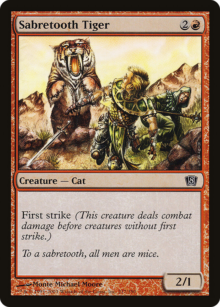 Sabretooth Tiger (8ED-217★) - 8th Edition