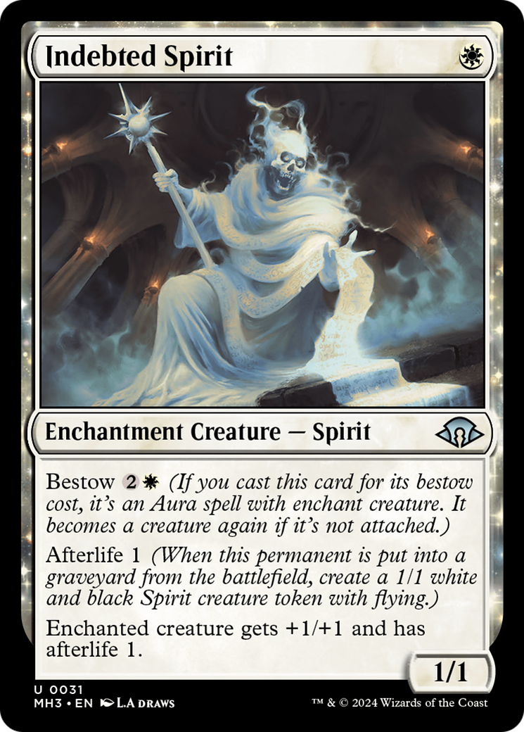 Indebted Spirit (MH3-031) - Modern Horizons 3: (enchantment) Foil