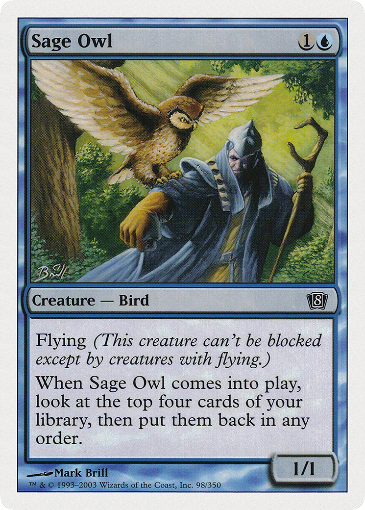 Sage Owl (8ED-98★) - 8th Edition Foil