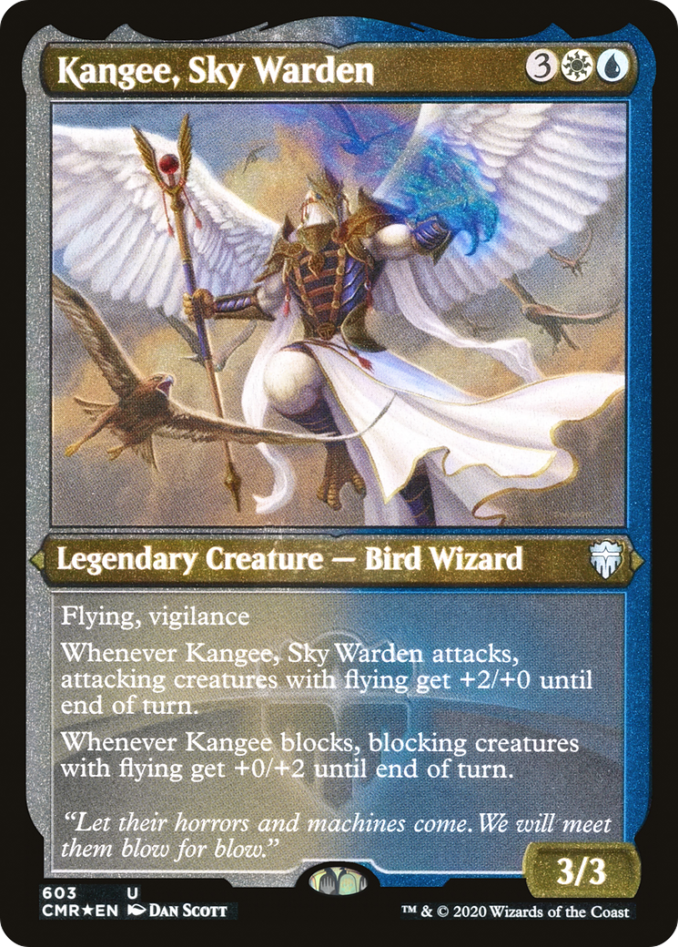 Kangee, Sky Warden (Foil Etched) (CMR-603) - Commander Legends Etched Foil
