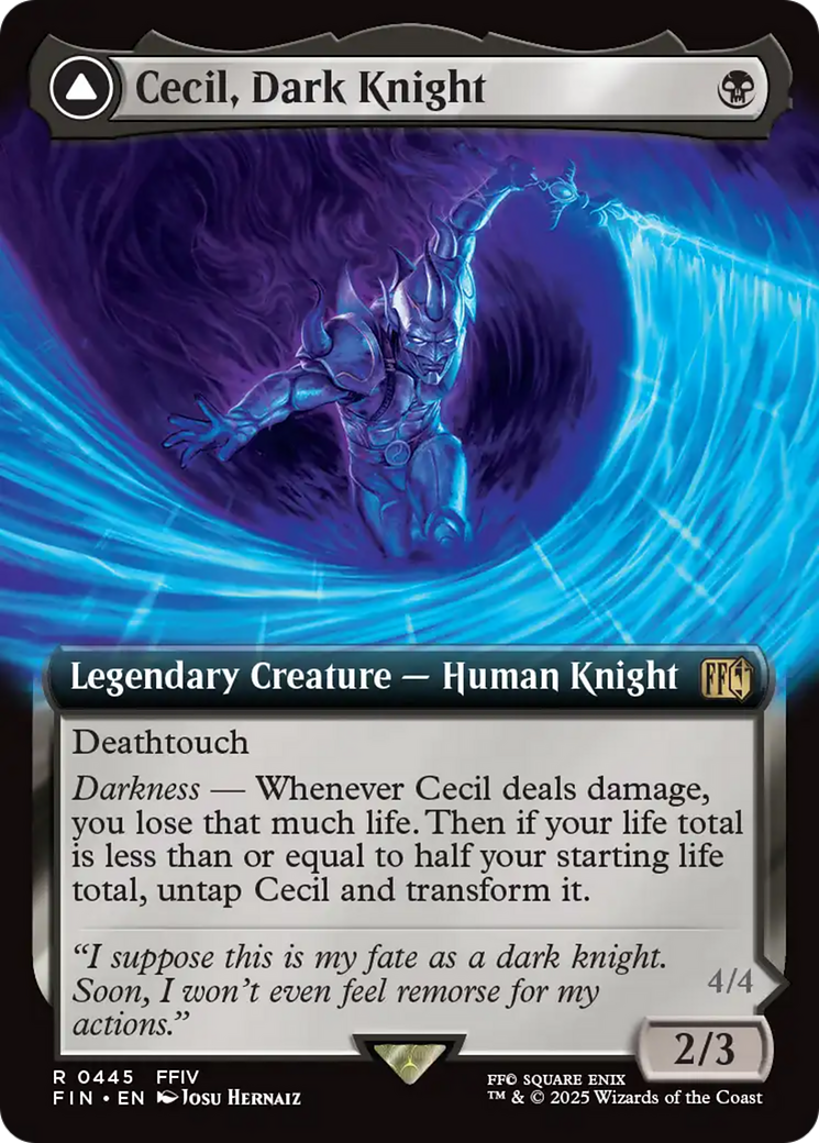 Cecil, Dark Knight (Extended Art) (FIN-445) - FINAL FANTASY: (Extended Art) Foil