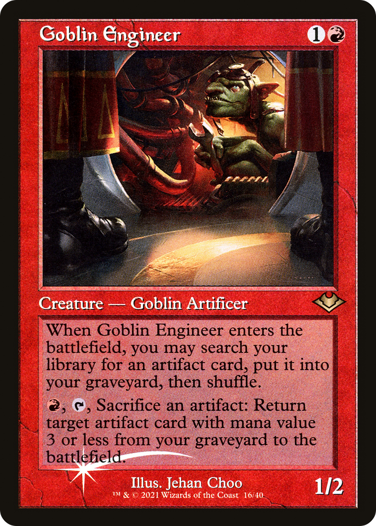Goblin Engineer (Retro Frame) (MH1-016) - Modern Horizons 1 Timeshifts Etched Foil