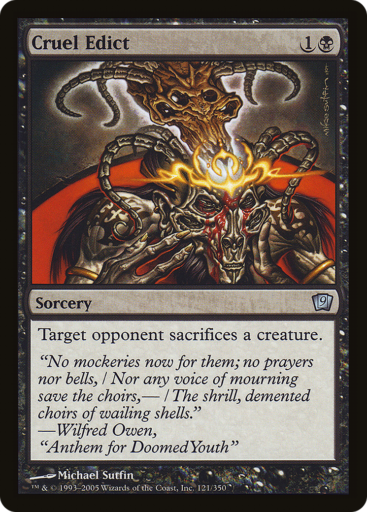 Cruel Edict (9ED-121★) - 9th Edition Foil