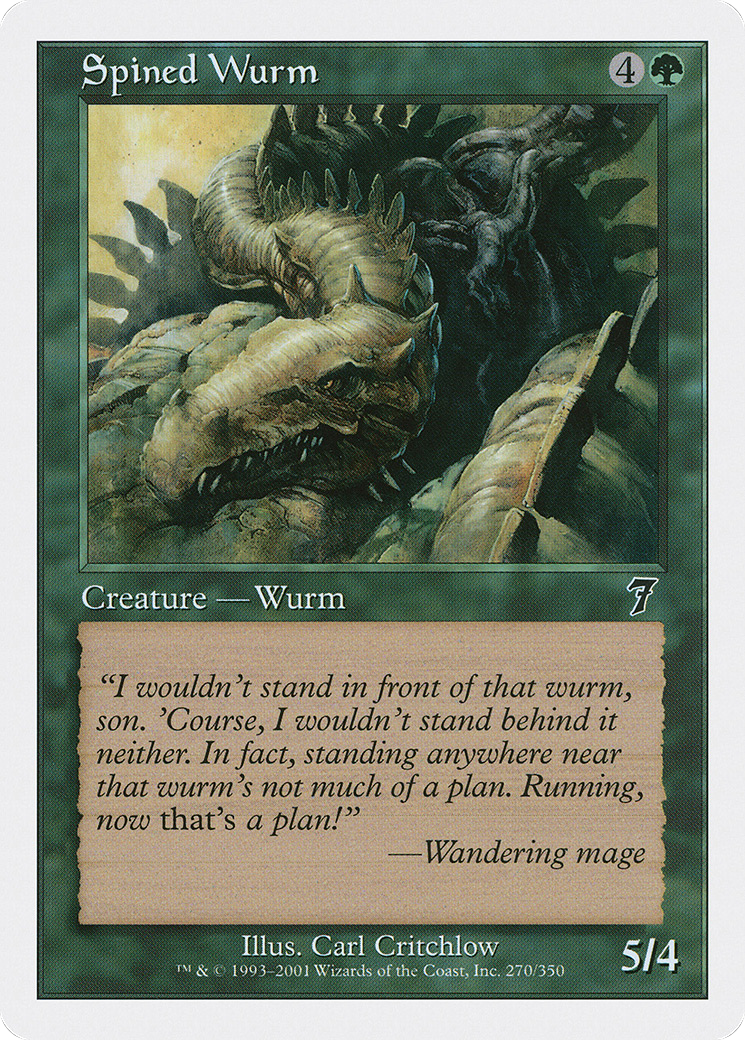 Spined Wurm (7ED-270★) - 7th Edition Foil