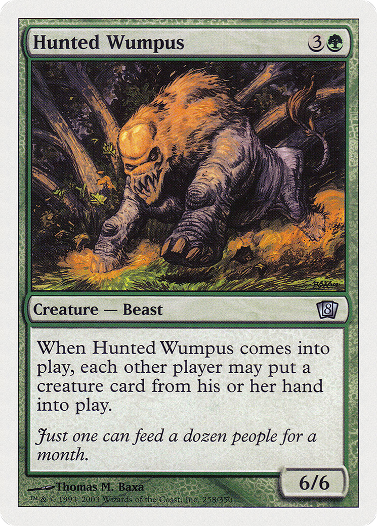 Hunted Wumpus (8ED-258★) - 8th Edition Foil