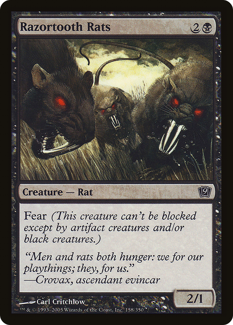 Razortooth Rats (9ED-158★) - 9th Edition