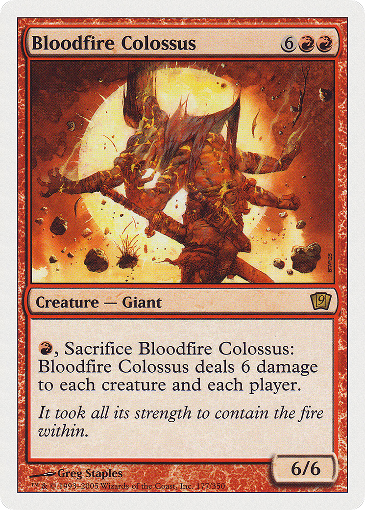Bloodfire Colossus (9ED-177) - 9th Edition Foil