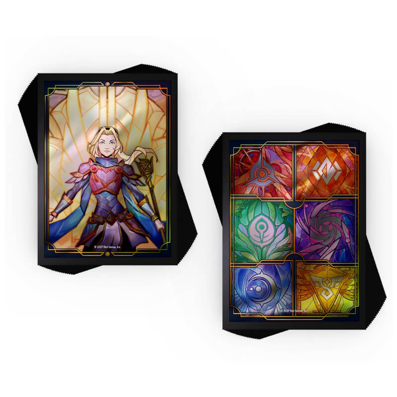 Riftbound Legacy Lux Champion art sleeves and Rune deck sleeves