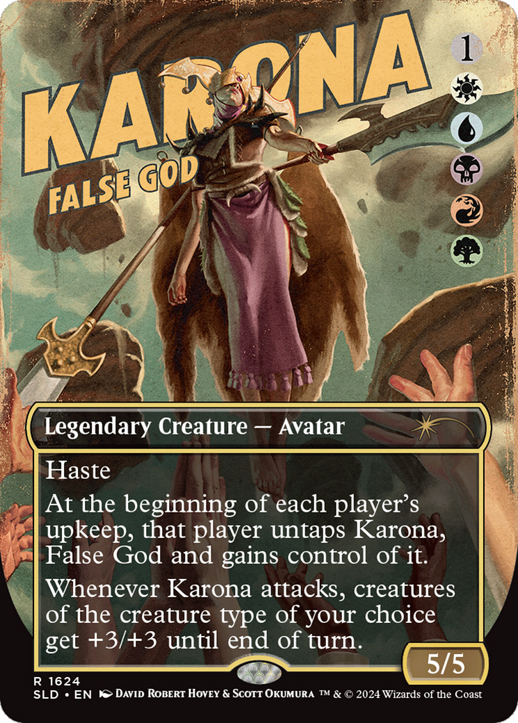Karona, False God (SLD-1624) - Secret Lair Drop (Borderless) Foil