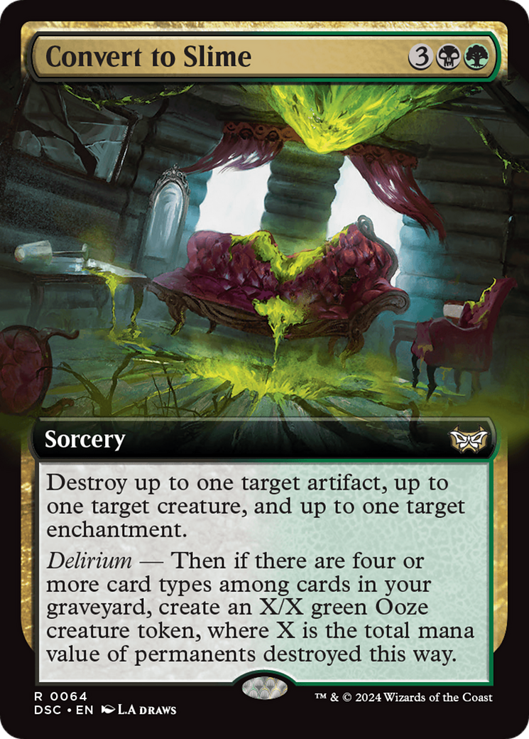 Convert to Slime (Extended Art) (DSC-064) - Duskmourn: House of Horror Commander: (Extended Art)