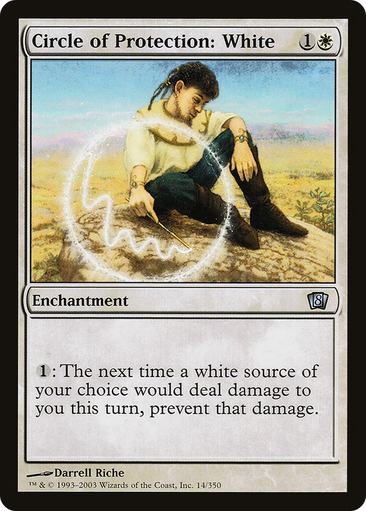 Circle of Protection: White (8ED-14★) - 8th Edition Foil