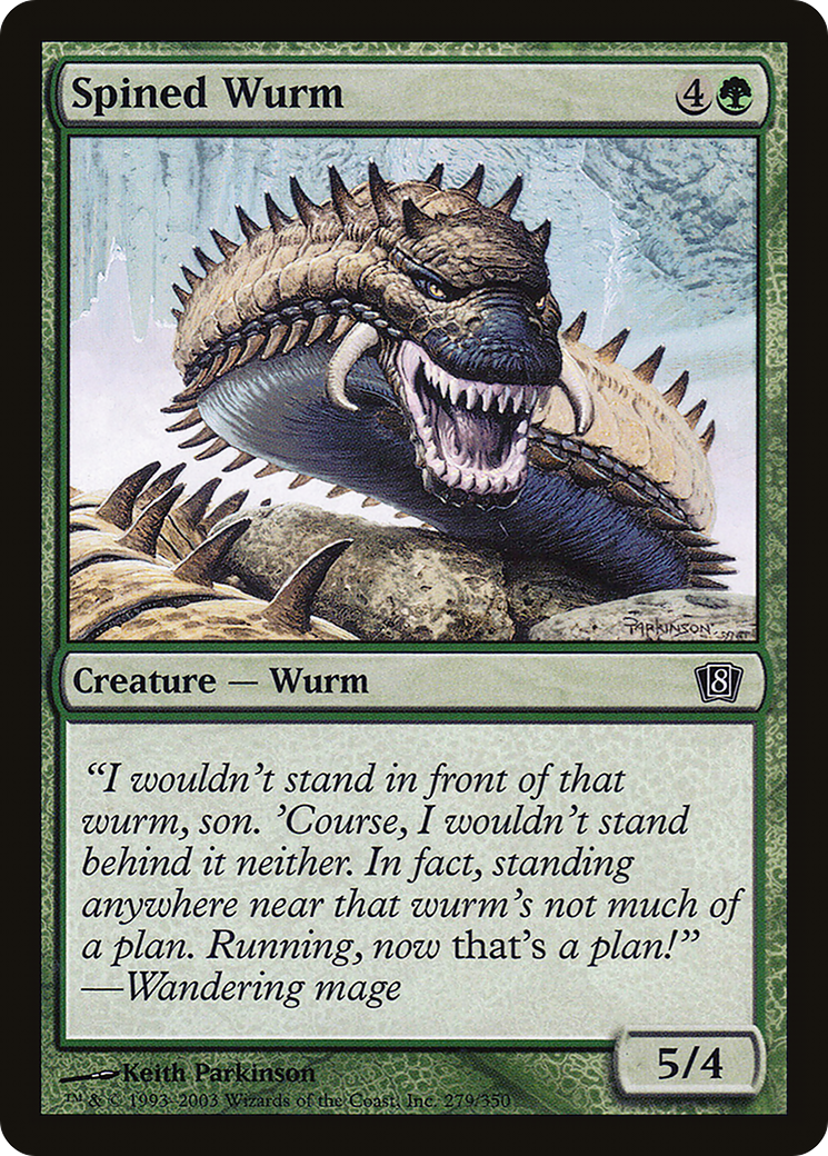 Spined Wurm (8ED-279★) - 8th Edition Foil