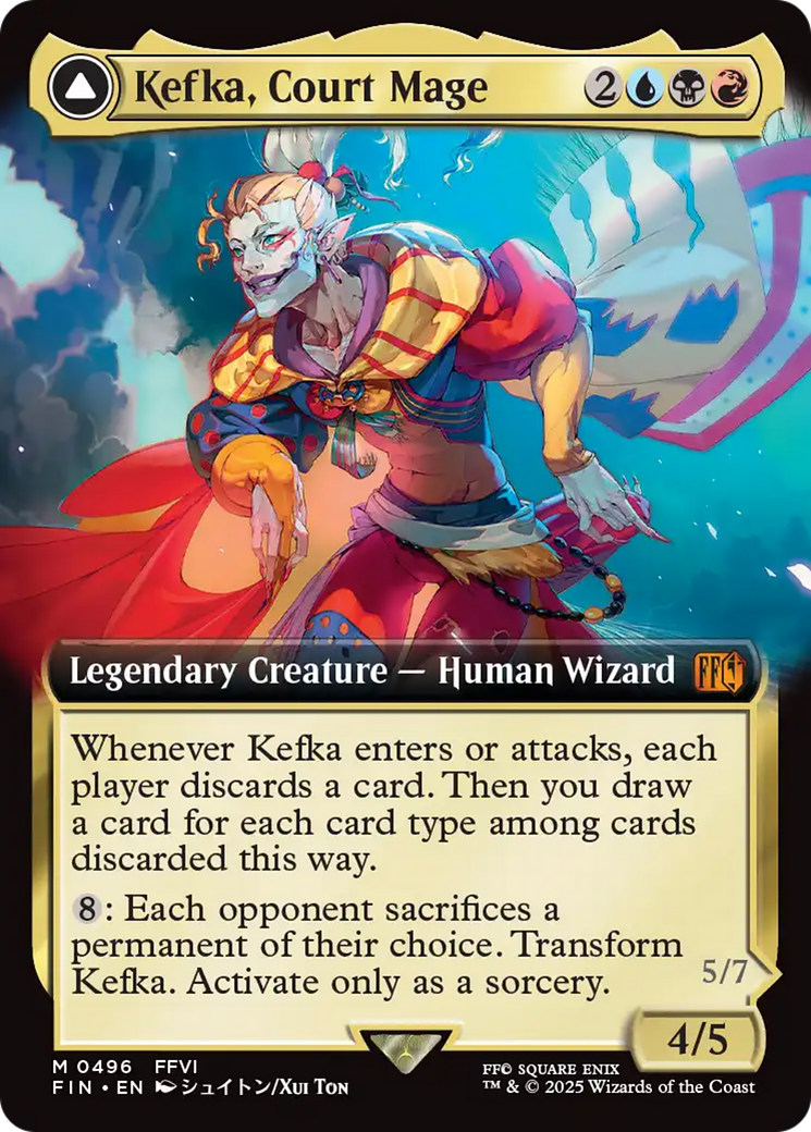 Kefka, Court Mage (Extended Art) (FIN-496) - FINAL FANTASY: (Extended Art) Foil