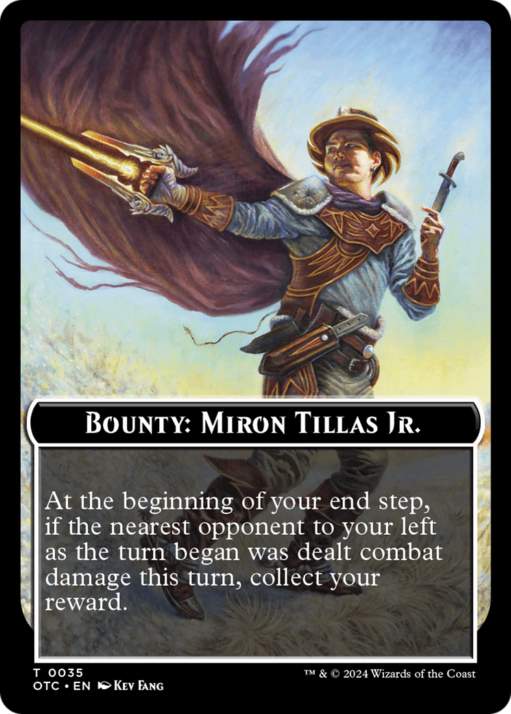 Bounty: Miron Tillas Jr. // Wanted! (TOTC-035) - Outlaws of Thunder Junction Commander Tokens Foil