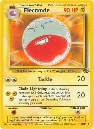 Electrode (18) (18) 018/64  - 1st Edition Jungle - Rare