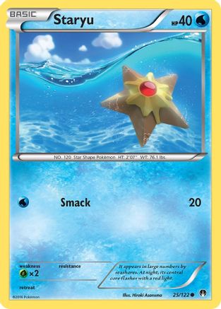 Staryu 025/122  - Reverse Holofoil XY  BREAKpoint - Common