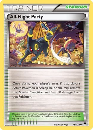 All-Night Party 096/122  - Reverse Holofoil XY  BREAKpoint - Uncommon