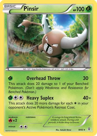 Pinsir 009/83  - Reverse Holofoil Generations - Rare