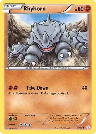 Rhyhorn 049  Generations - Common