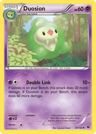 Duosion 034/124  - Reverse Holofoil XY  Fates Collide - Uncommon