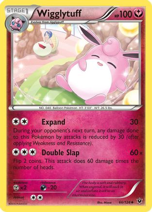 Wigglytuff 066/124  - Reverse Holofoil XY  Fates Collide - Uncommon