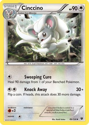 Cinccino (89) (89) 089/124  - Reverse Holofoil XY  Fates Collide - Uncommon