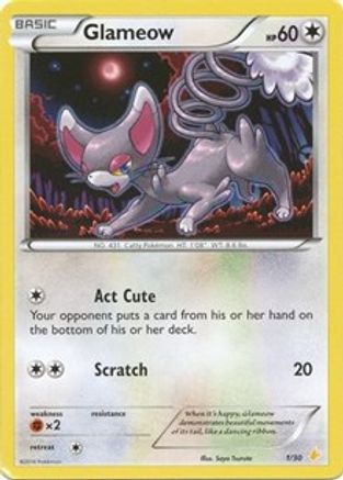 Glameow (1) (1) 001  XY Trainer Kit Pikachu Libre & Suicune - Common