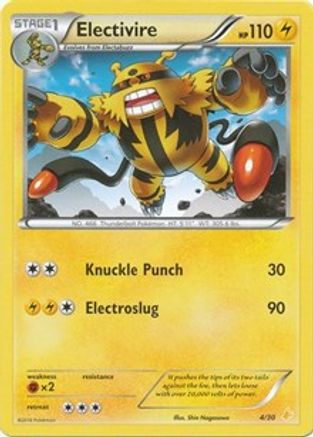 Electivire (4) (4) 004  XY Trainer Kit Pikachu Libre & Suicune - Common