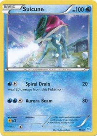 Suicune (14 (14 - Non-Holo) 014  XY Trainer Kit Pikachu Libre & Suicune - Common