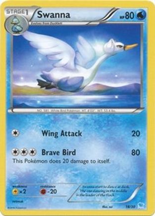 Swanna (18) (18) 018  XY Trainer Kit Pikachu Libre & Suicune - Common