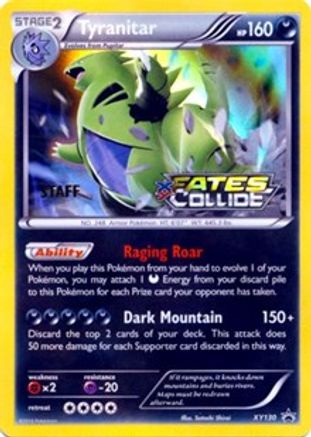 Tyranitar (Prerelease) [Staff] XY130  - Holofoil XY Promos - Promo