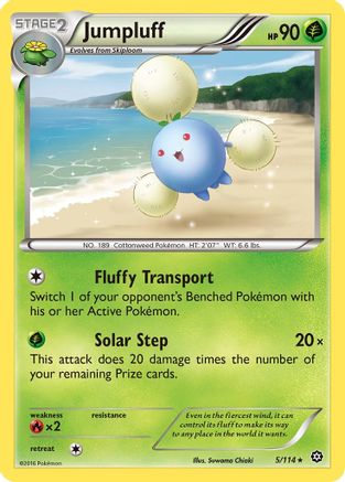 Jumpluff 005/114  - Reverse Holofoil XY  Steam Siege - Rare