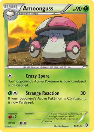 Amoonguss 013/114  - Reverse Holofoil XY  Steam Siege - Rare