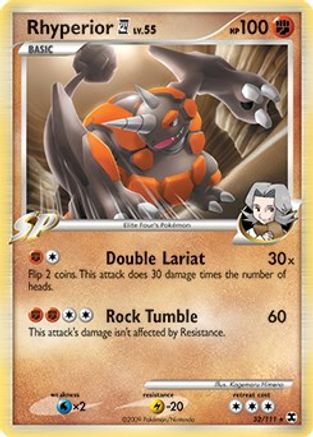 Rhyperior E4 (DPPt Rising Rivals) 032/111  - Holofoil Deck Exclusives - Holo Rare