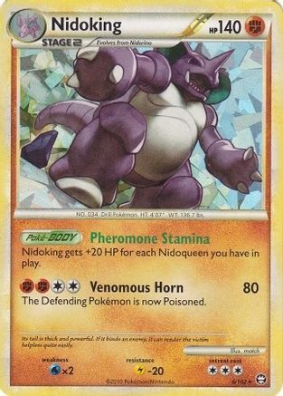 Nidoking (Cracked Ice Holo) 006/102  - Holofoil Deck Exclusives - Holo Rare