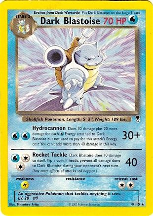 Dark Blastoise (WotC Legendary Collection) 004/110  Deck Exclusives - Rare