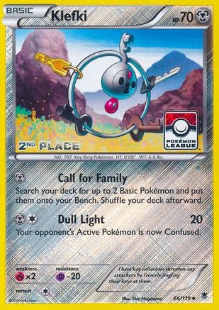 Klefki (Pokemon League) [2nd Place] 066/119  - Reverse Holofoil League & Championship Cards - Promo