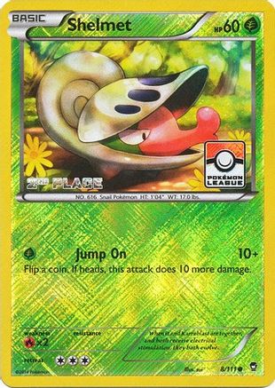 Shelmet (Pokemon League) [2nd Place] 008/111  - Reverse Holofoil League & Championship Cards - Promo