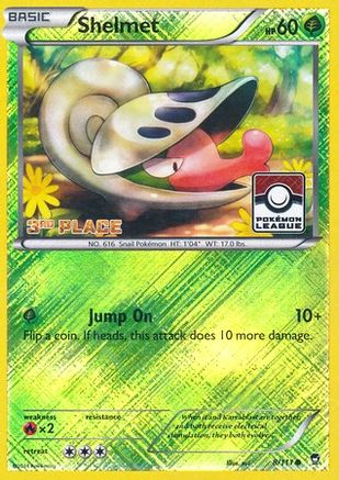 Shelmet (Pokemon League) [3rd Place] 008/111  - Reverse Holofoil League & Championship Cards - Promo