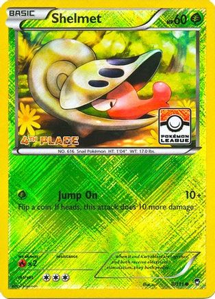 Shelmet (Pokemon League) [4th Place] 008/111  - Reverse Holofoil League & Championship Cards - Promo