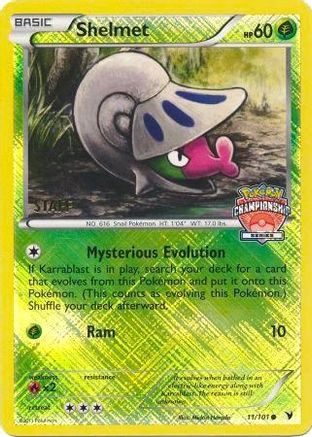 Shelmet 11/101 (Championship Series) [Staff] (Championship Series) [Staff] 011/101  - Reverse Holofoil League & Championship Cards - Promo