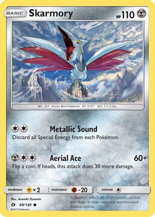Skarmory 088/149  - Reverse Holofoil SM Base Set - Common