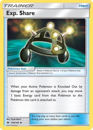 Exp. Share 118/149  - Reverse Holofoil SM Base Set - Uncommon